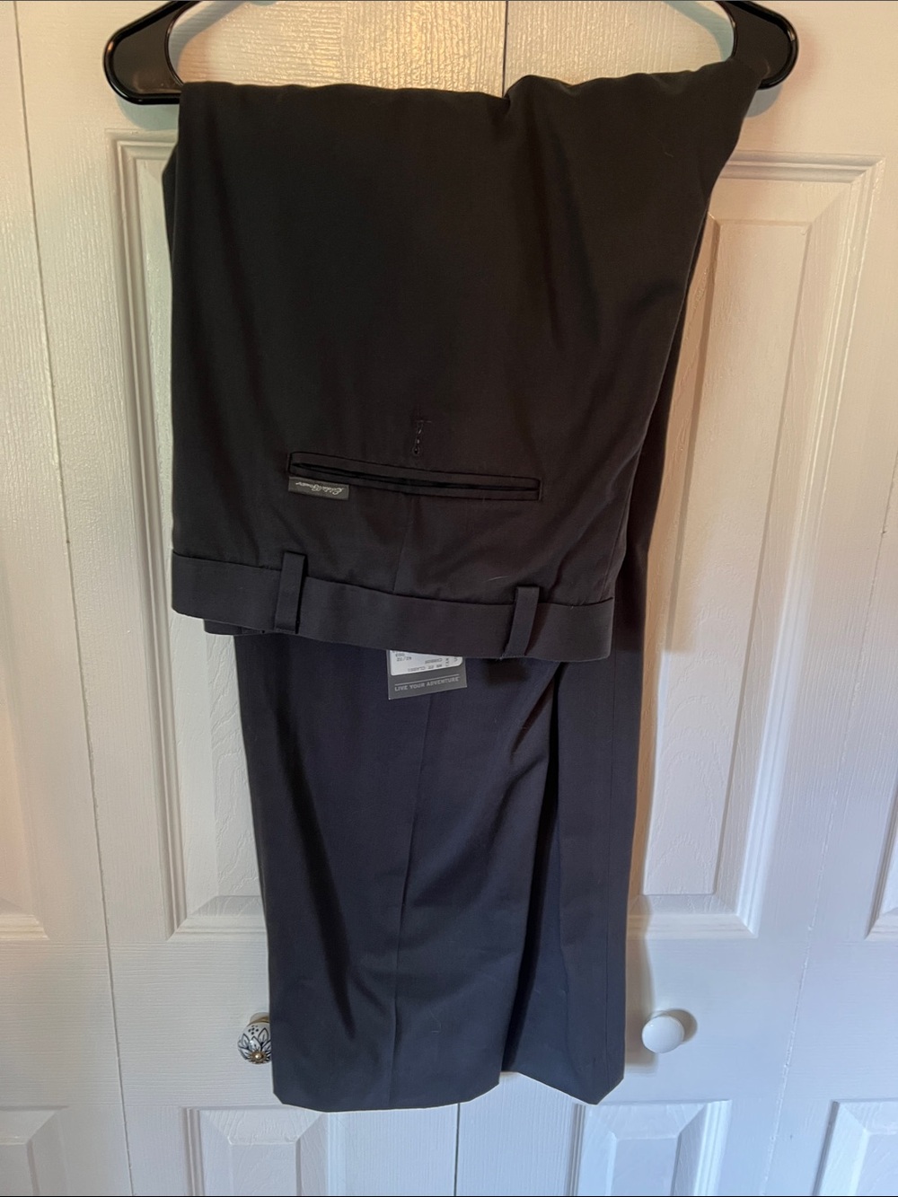 Eddie Bauer Men's Carbon Gray Dress Pants - Classic Tailored Fit